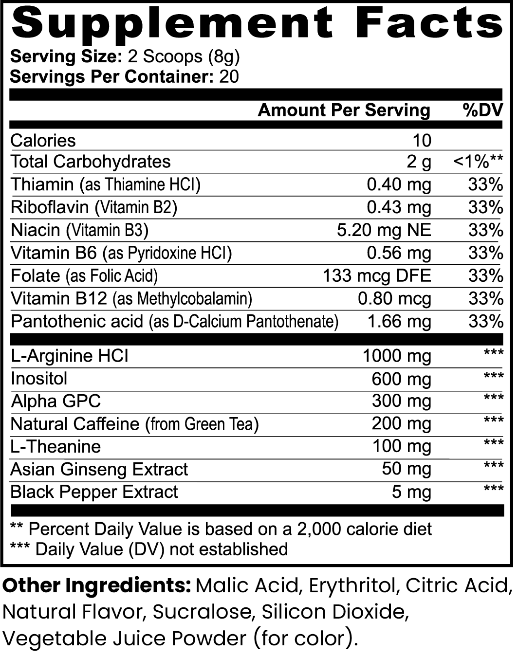 NEURO DRINK (Grape Candy) Optimal Nutrition & Supps