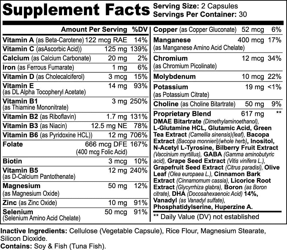 Super Nootropic Optimal Nutrition & Supps