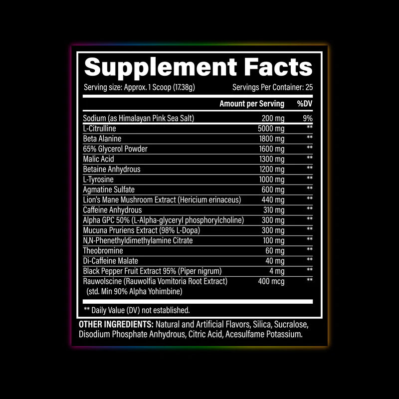 BZRK BLACKOUT Optimal Nutrition & Supps