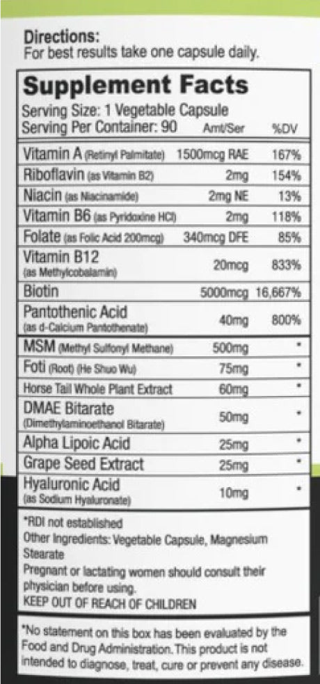 PURVANA HAIR, SKIN & NAILS BUNDLE Optimal Nutrition & Supps