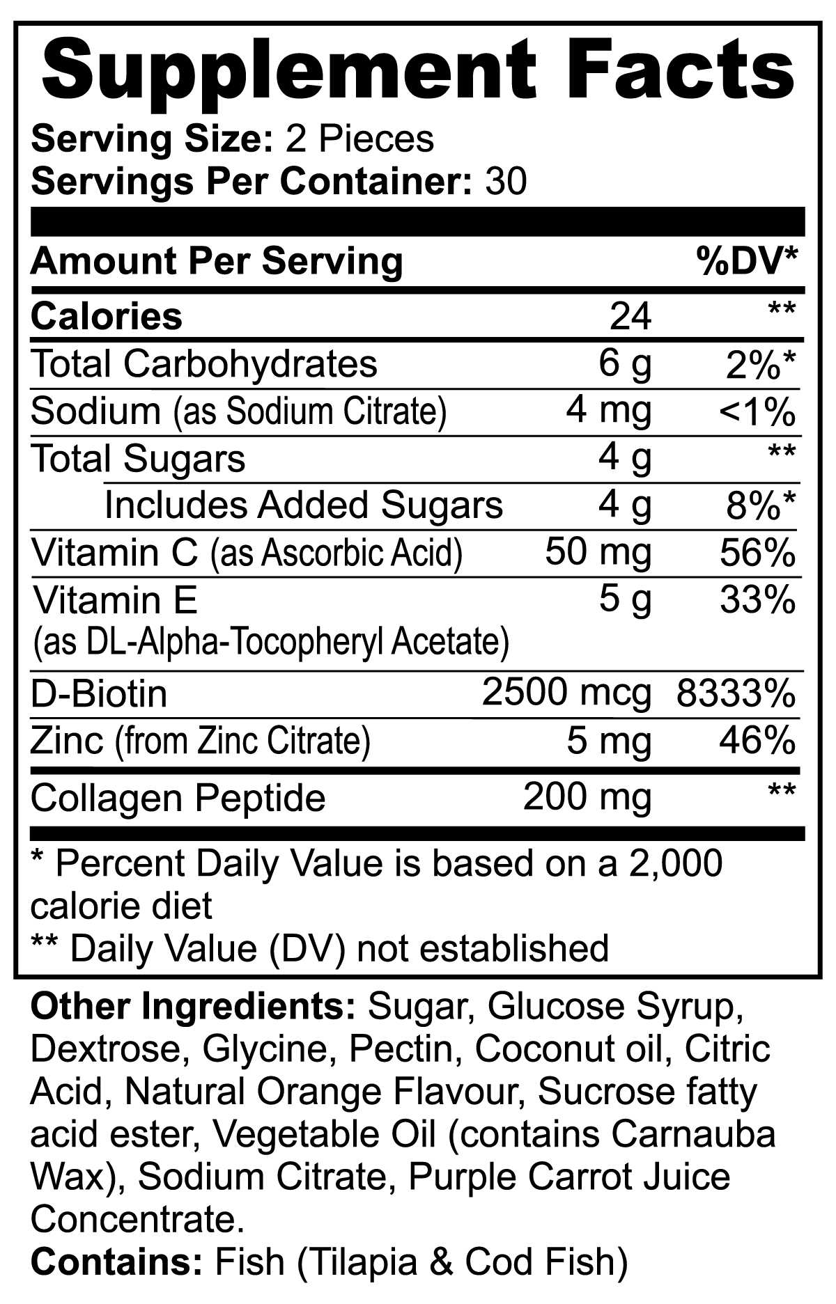 Collagen Gummies Optimal Nutrition & Supps