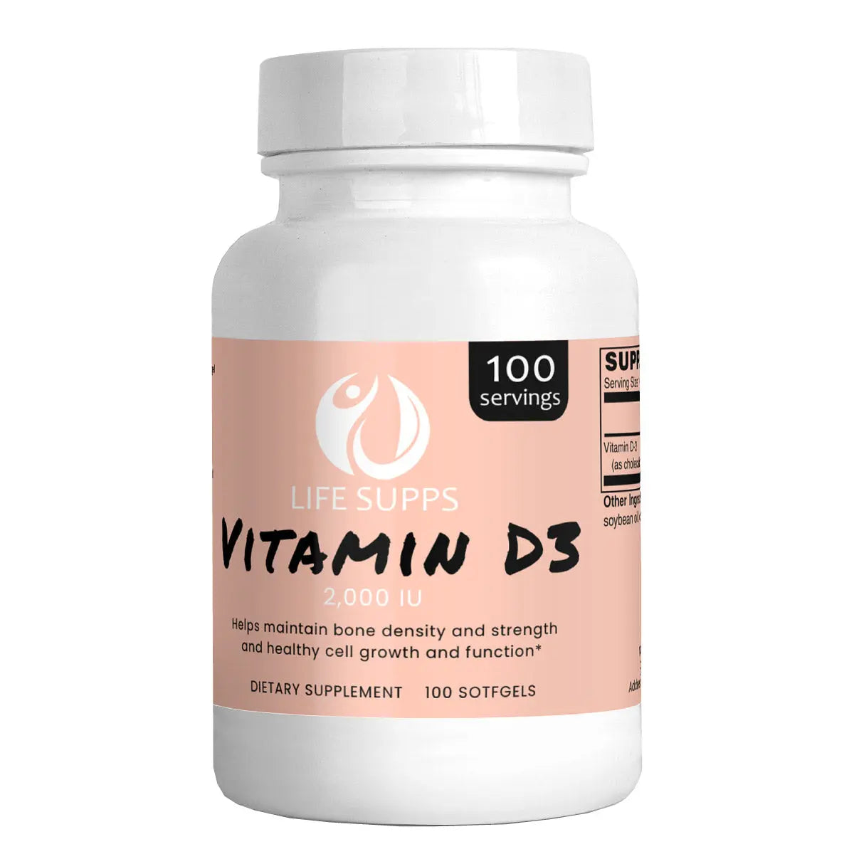 Vitamin D3 (100 Servings) Optimal Nutrition & Supps